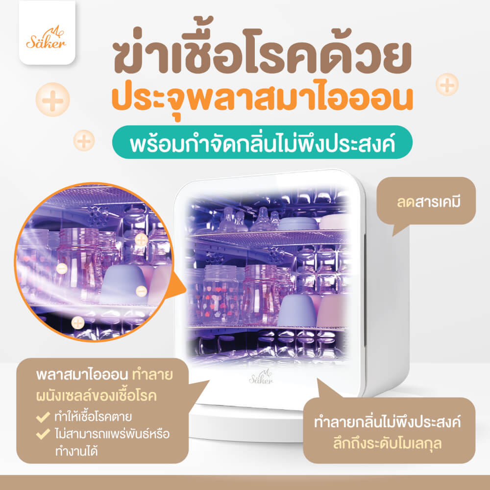 เครื่องฆ่าเชื้อ+อบแห้ง+ลดกลิ่นอับ SAKER XXL สีขาว SAKER0186-SN_5